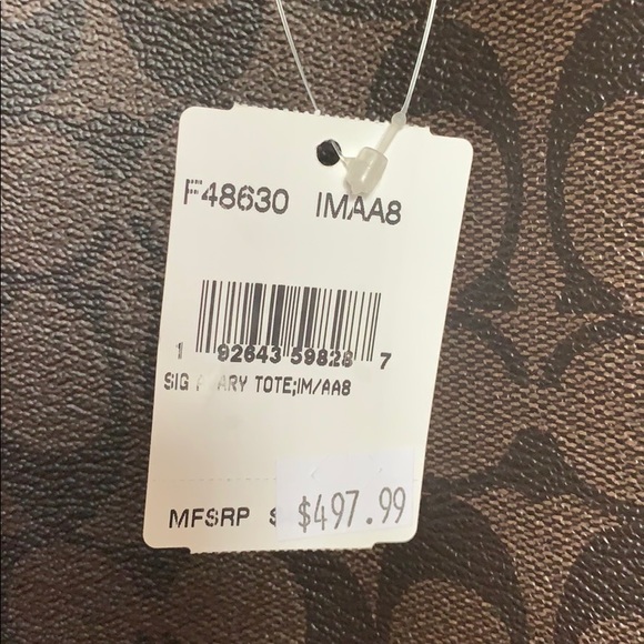 Coach Monogram Leather Tote - New - Picture 4 of 6